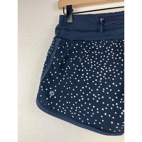 LULULEMON Groovy Run Short Petit Dot Inkwell/ Inkwell, Size 4 - Picture 4 of 8